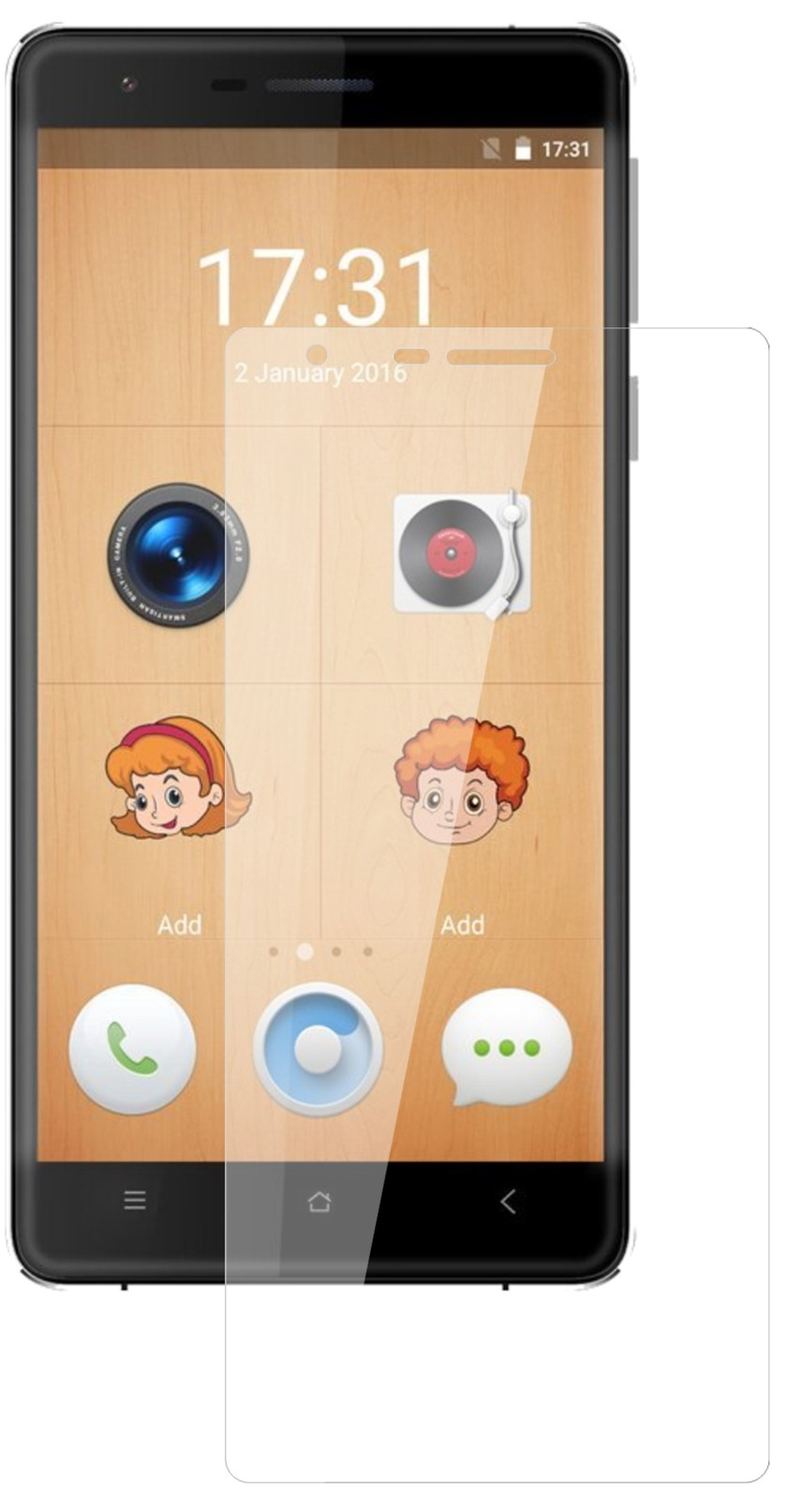 OukitelK4000 Lite mit aufgebrachter dipos Flex Schutzfolie, glasklare Darstellung ohne Einschränkungen