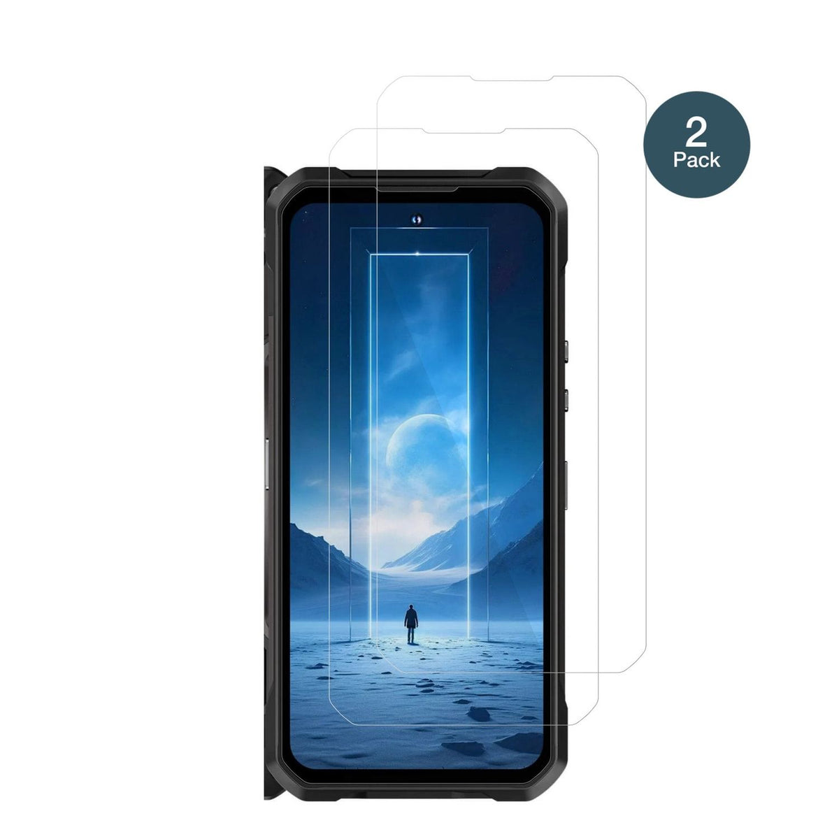 OukitelWP61 Ti mit aufgebrachter dipos Flex Schutzfolie, glasklare Darstellung ohne Einschränkungen