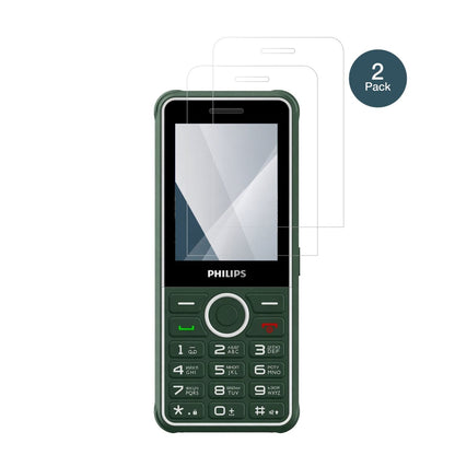 PhilipsXenium E2301 mit aufgebrachter dipos Flex Schutzfolie, glasklare Darstellung ohne Einschränkungen
