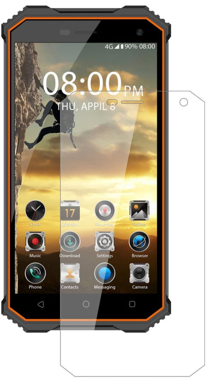 PhonemaxRockey 2 mit aufgebrachter dipos Flex Schutzfolie, glasklare Darstellung ohne Einschränkungen