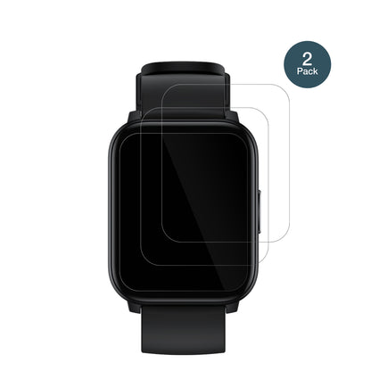 RealmeWatch S100 mit aufgebrachter dipos Flex Schutzfolie, glasklare Darstellung ohne Einschränkungen