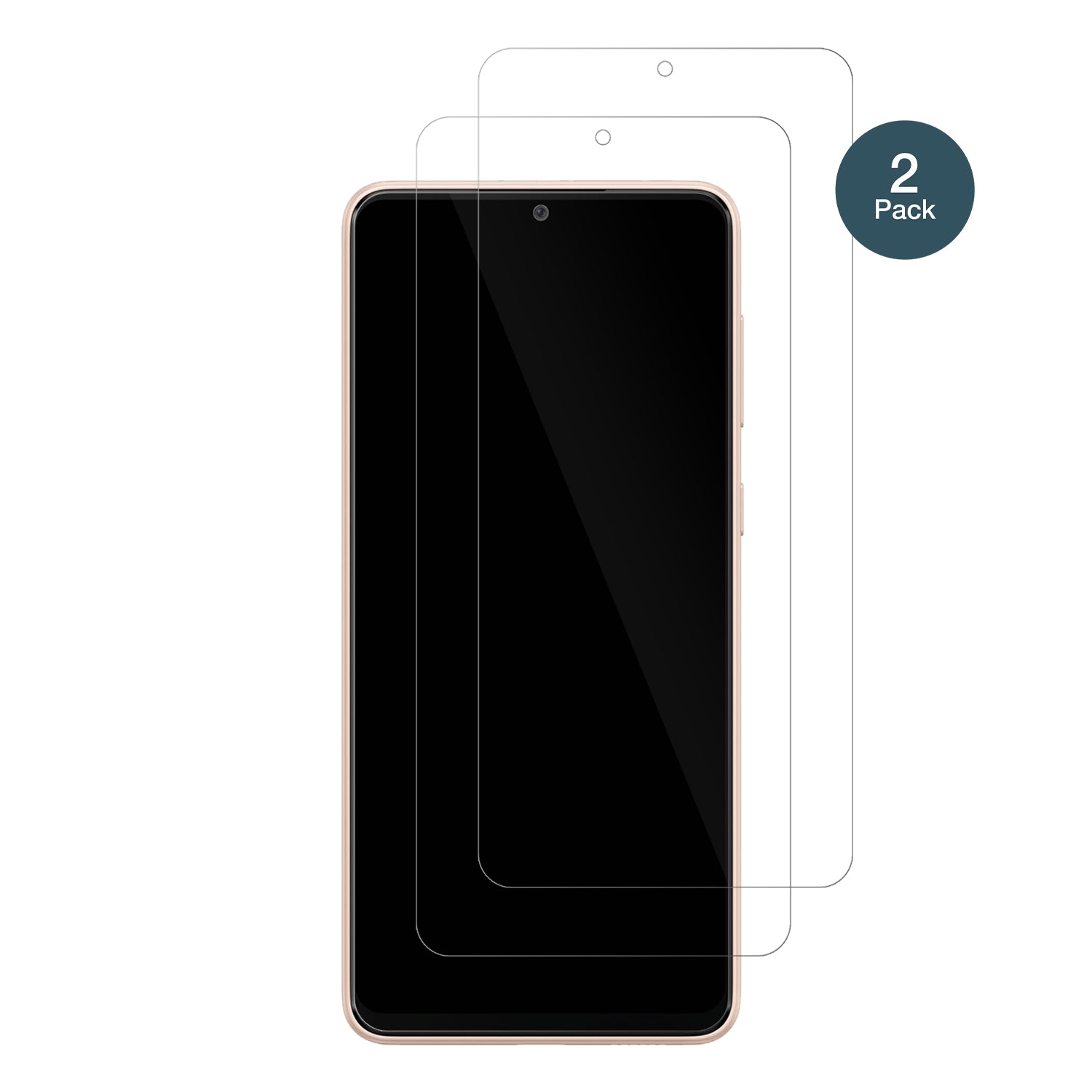 SamsungGalaxy A33 mit aufgebrachter dipos Flex Schutzfolie, glasklare Darstellung ohne Einschränkungen