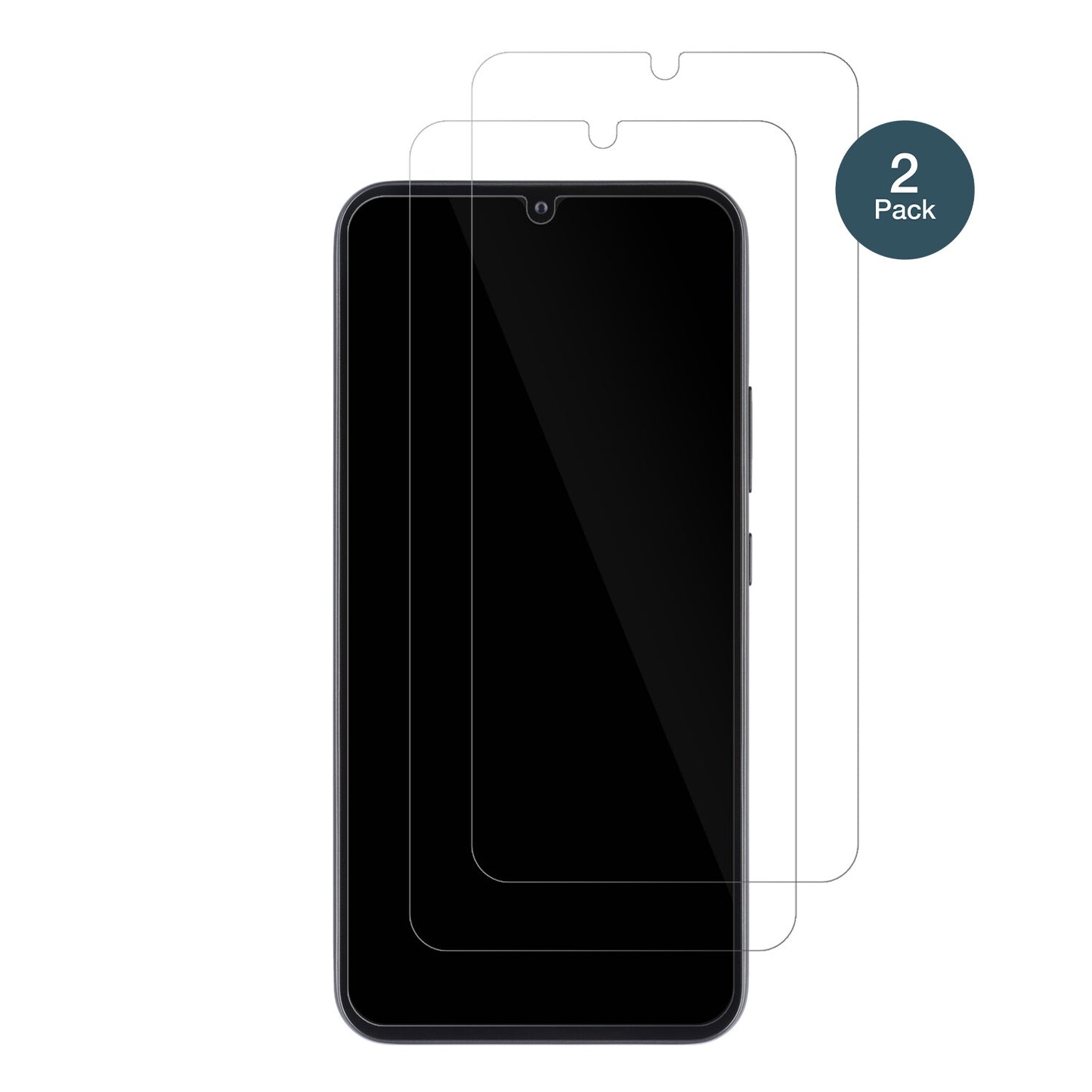 SamsungGalaxy A34 5G mit aufgebrachter dipos Flex Schutzfolie, glasklare Darstellung ohne Einschränkungen