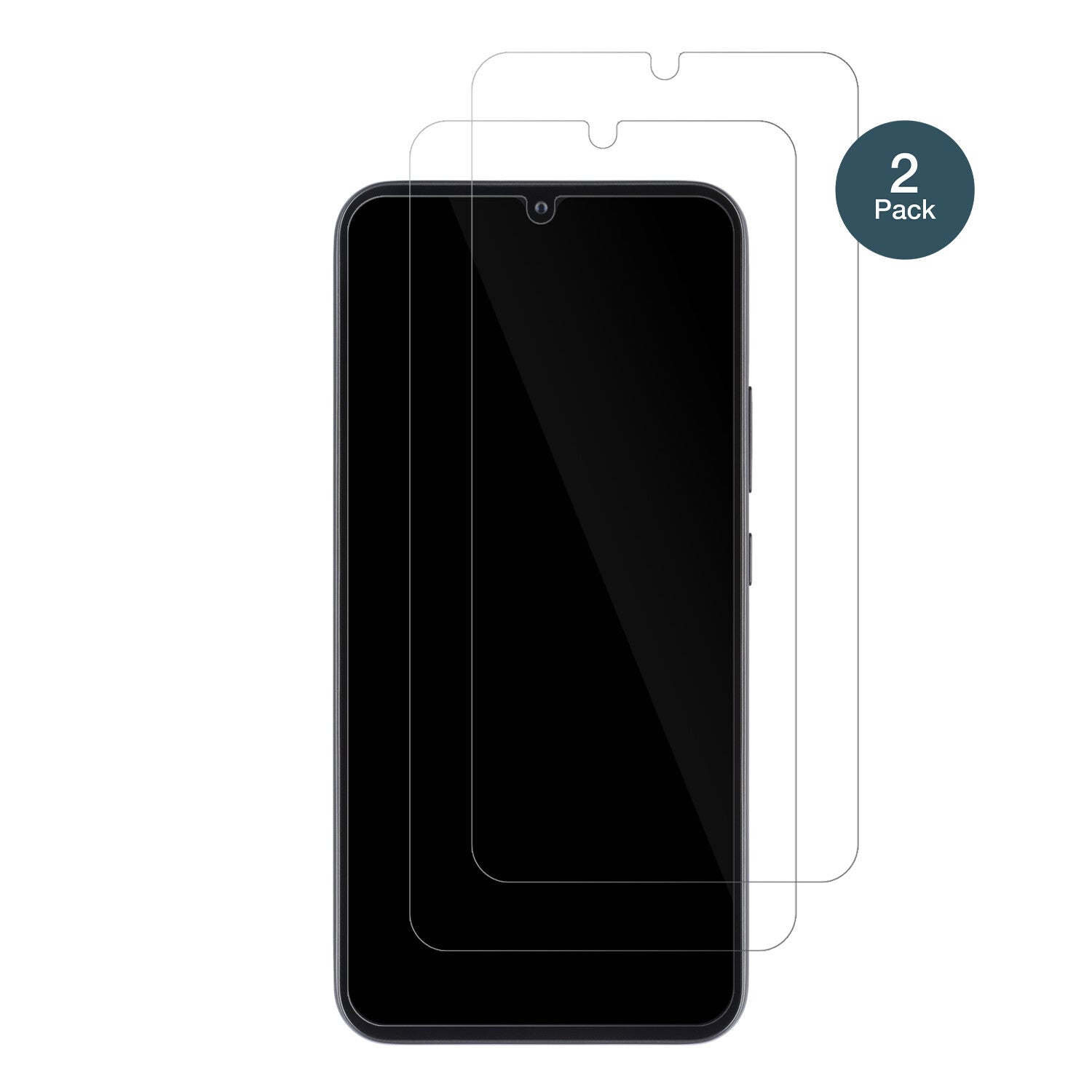 SamsungGalaxy A34 5G mit aufgebrachter dipos Flex Schutzfolie, glasklare Darstellung ohne Einschränkungen