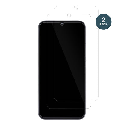SamsungGalaxy A34 5G mit aufgebrachter dipos Flex Schutzfolie, glasklare Darstellung ohne Einschränkungen