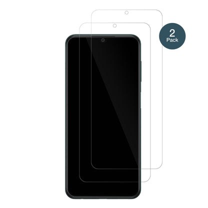 SamsungGalaxy M13 5G mit aufgebrachter dipos Flex Schutzfolie, glasklare Darstellung ohne Einschränkungen
