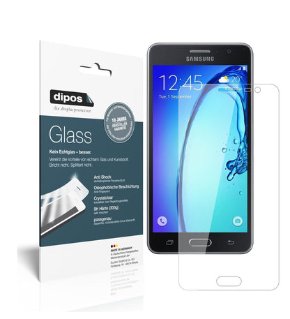 SamsungGalaxy On6 mit aufgebrachter dipos Flex Schutzfolie, glasklare Darstellung ohne Einschränkungen