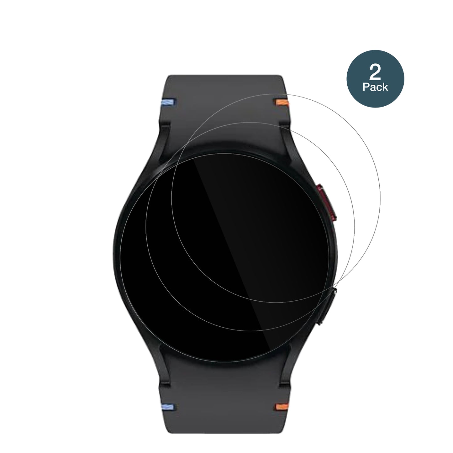 SamsungGalaxy Watch FE 40mm mit aufgebrachter dipos Flex Schutzfolie, glasklare Darstellung ohne Einschränkungen