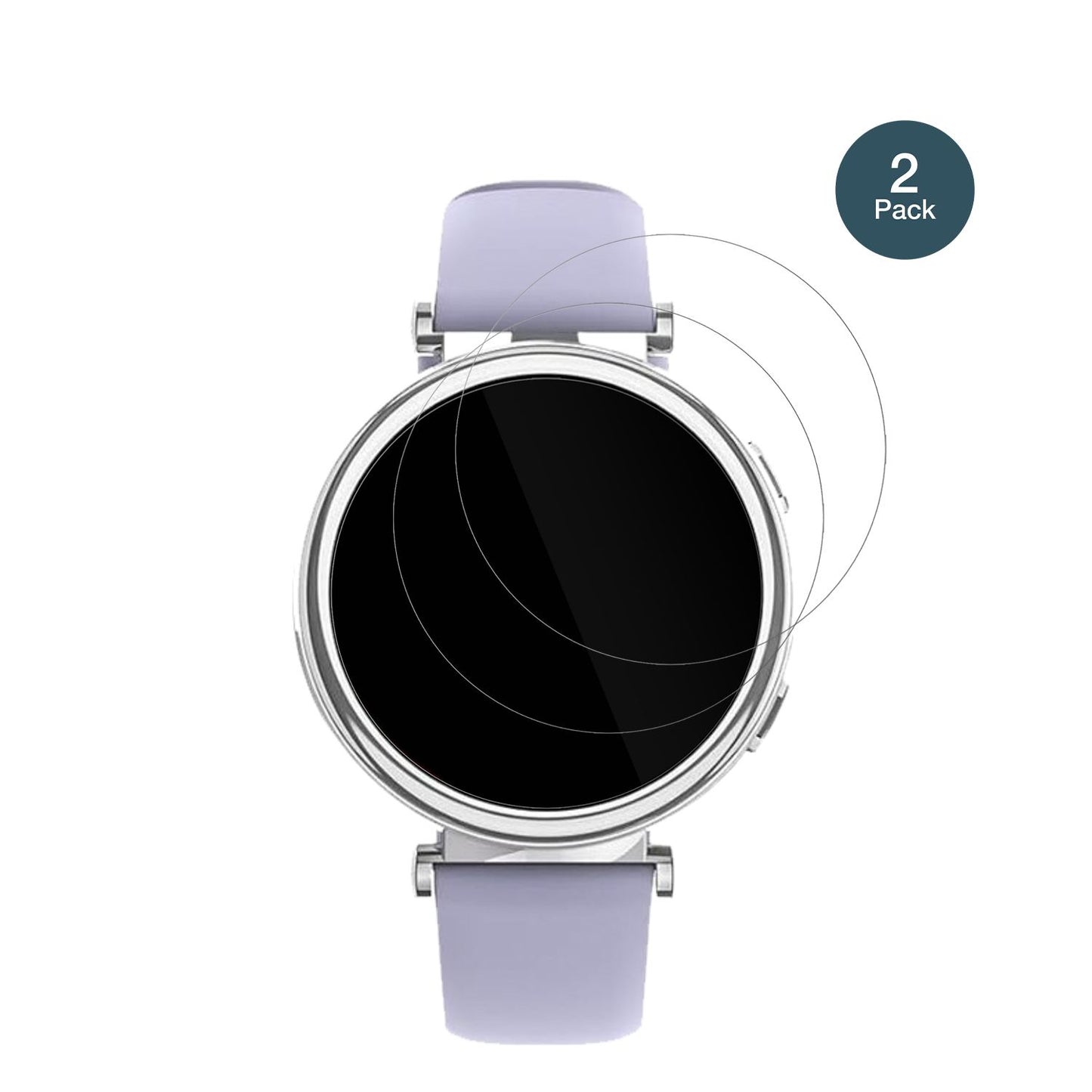 Sanorum1.27 Zoll Smartwatch mit aufgebrachter dipos Flex Schutzfolie, glasklare Darstellung ohne Einschränkungen