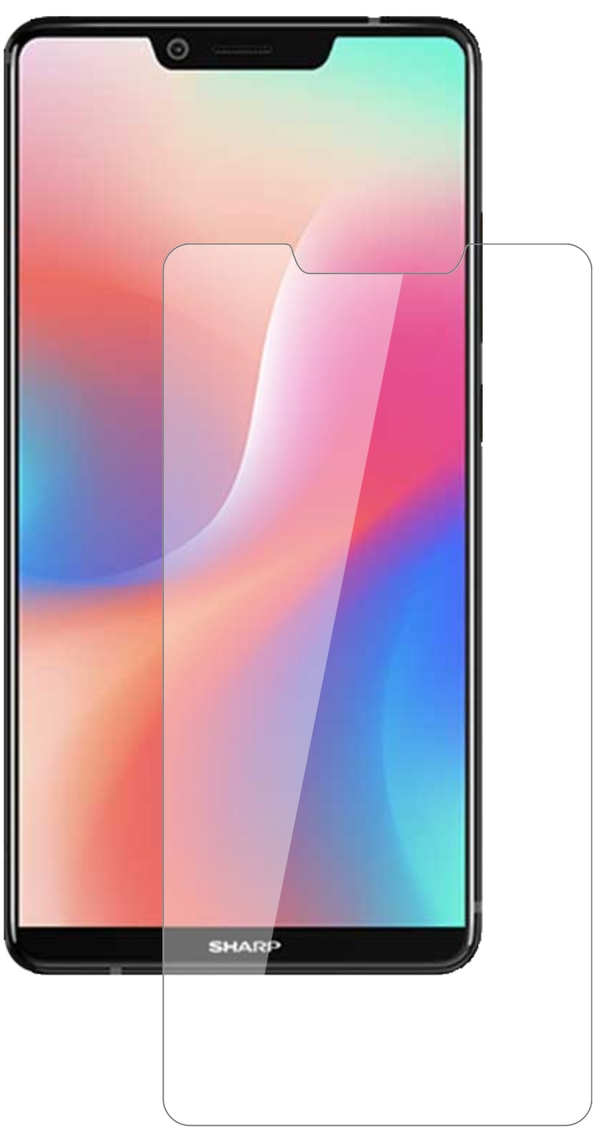 SharpAquos S3 High Edition mit aufgebrachter dipos Flex Schutzfolie, glasklare Darstellung ohne Einschränkungen