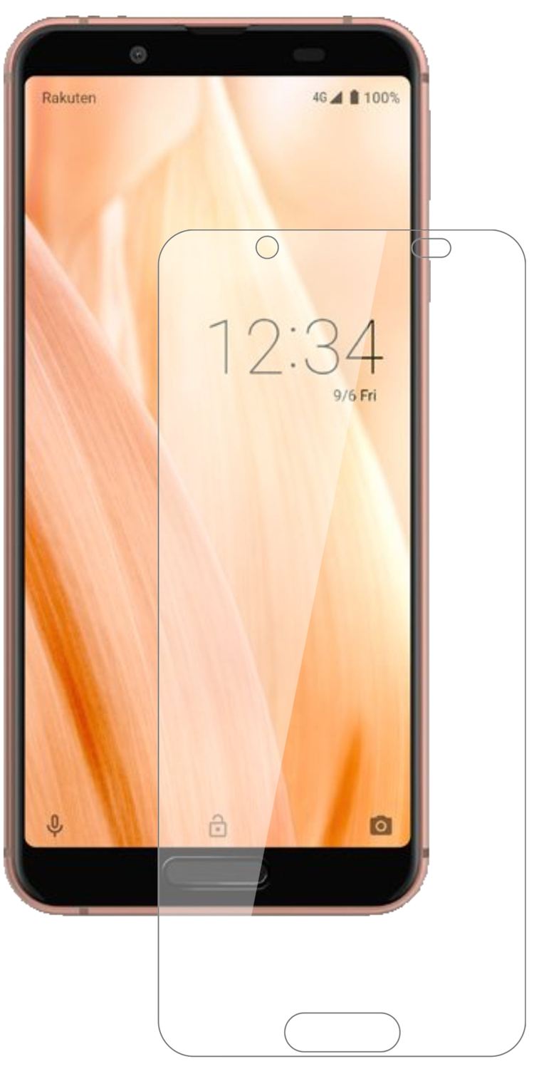 SharpAquos Sense3 mit aufgebrachter dipos Flex Schutzfolie, glasklare Darstellung ohne Einschränkungen