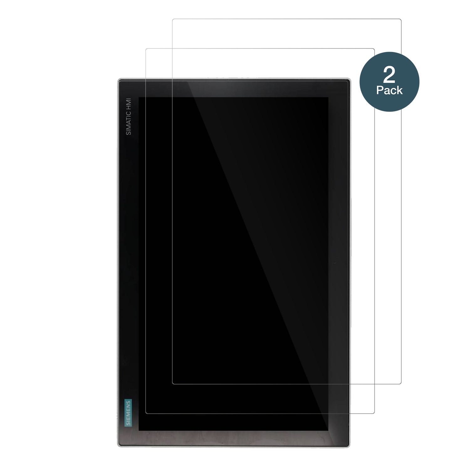 SiemensIPC 477E mit aufgebrachter dipos Flex Schutzfolie, glasklare Darstellung ohne Einschränkungen