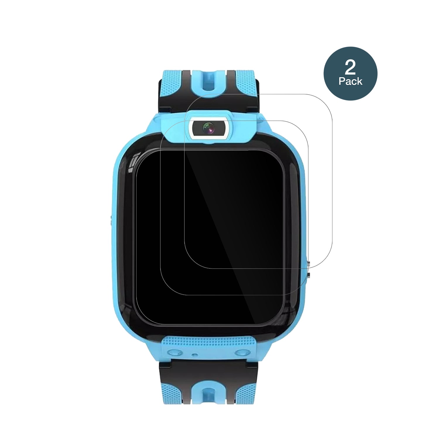 SmartwatchKinder mit Telefonfunktion mit aufgebrachter dipos Flex Schutzfolie, glasklare Darstellung ohne Einschränkungen