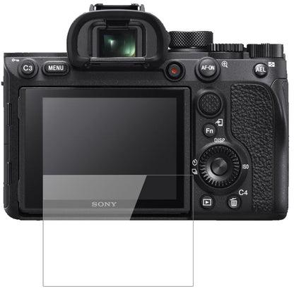 SonyAlpha 7R IIIA mit aufgebrachter dipos Flex Schutzfolie, glasklare Darstellung ohne Einschränkungen