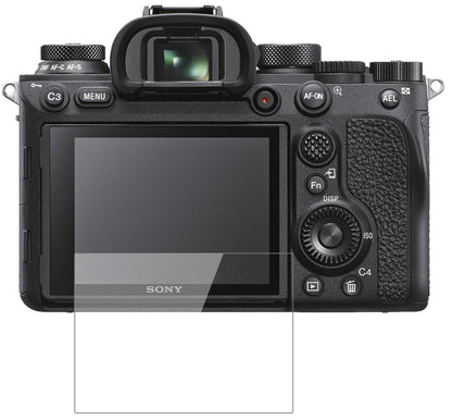 SonyAlpha 99 mit aufgebrachter dipos Flex Schutzfolie, glasklare Darstellung ohne Einschränkungen
