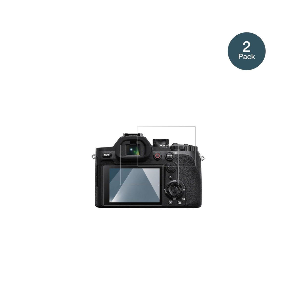 SonyRX10 V mit aufgebrachter dipos Flex Schutzfolie, glasklare Darstellung ohne Einschränkungen
