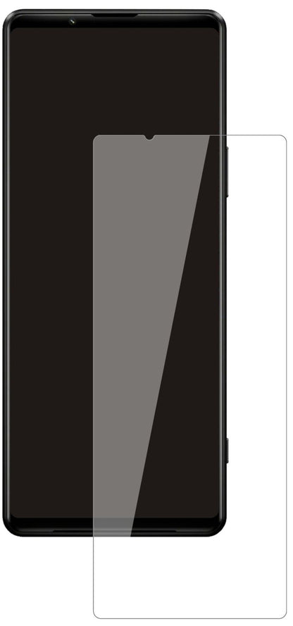 SonyXperia 1 III mit aufgebrachter dipos Flex Schutzfolie, glasklare Darstellung ohne Einschränkungen