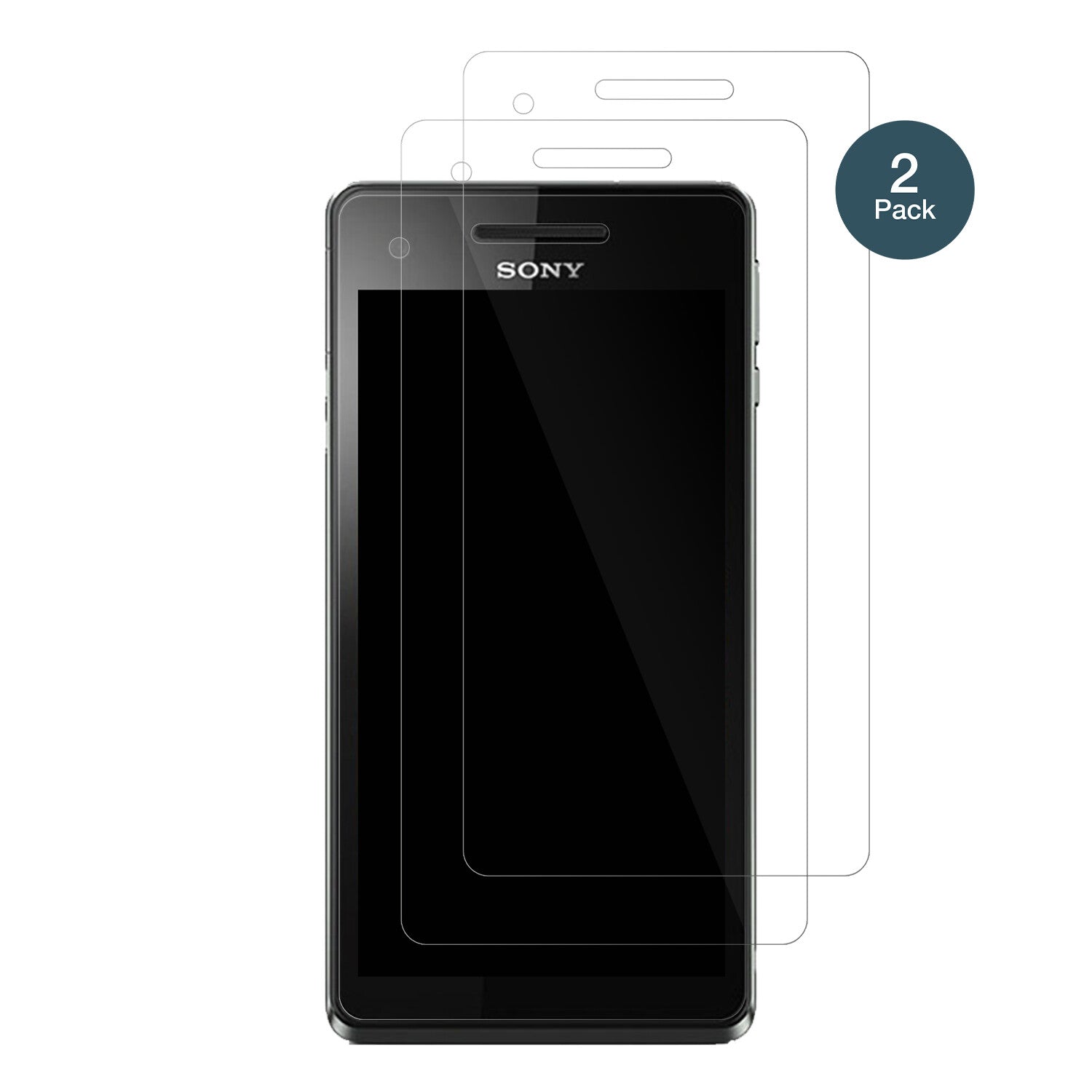 SonyXperia V mit aufgebrachter dipos Flex Schutzfolie, glasklare Darstellung ohne Einschränkungen