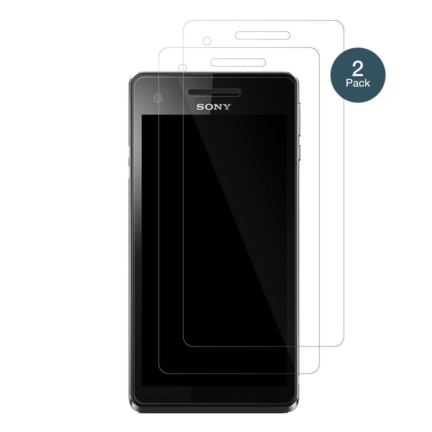 SonyXperia V mit aufgebrachter dipos Flex Schutzfolie, glasklare Darstellung ohne Einschränkungen