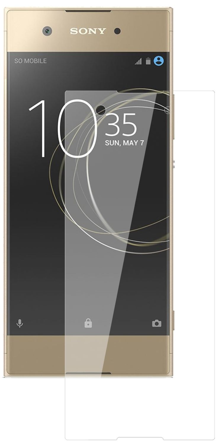 SonyXperia XA1 mit aufgebrachter dipos Flex Schutzfolie, glasklare Darstellung ohne Einschränkungen