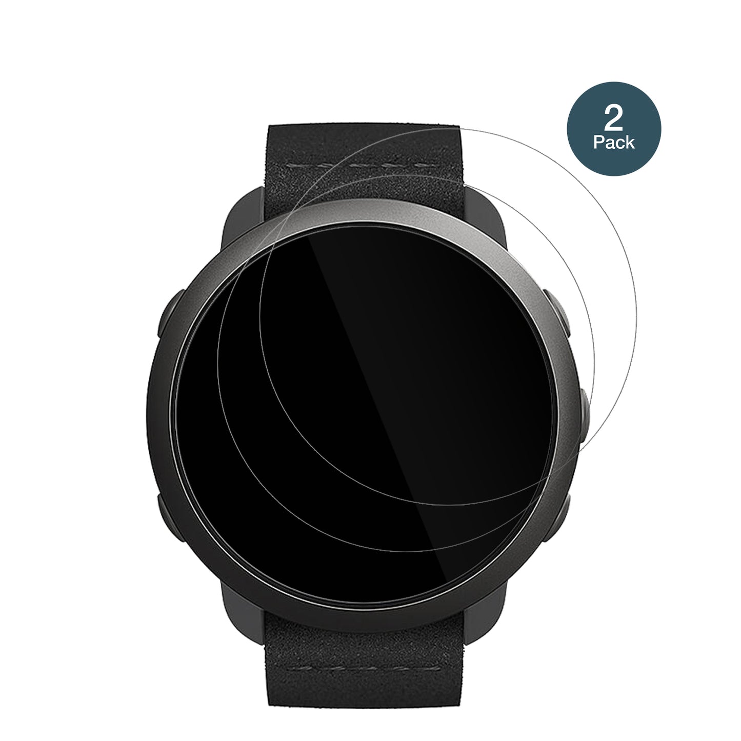Suunto3 mit aufgebrachter dipos Flex Schutzfolie, glasklare Darstellung ohne Einschränkungen