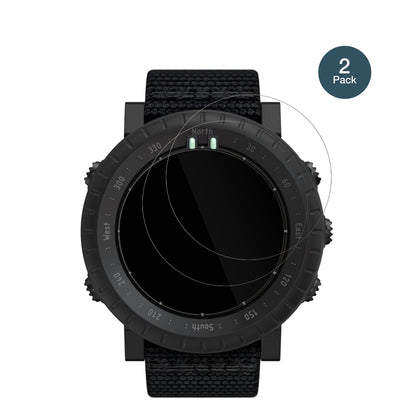 SuuntoCore Alpha mit aufgebrachter dipos Flex Schutzfolie, glasklare Darstellung ohne Einschränkungen