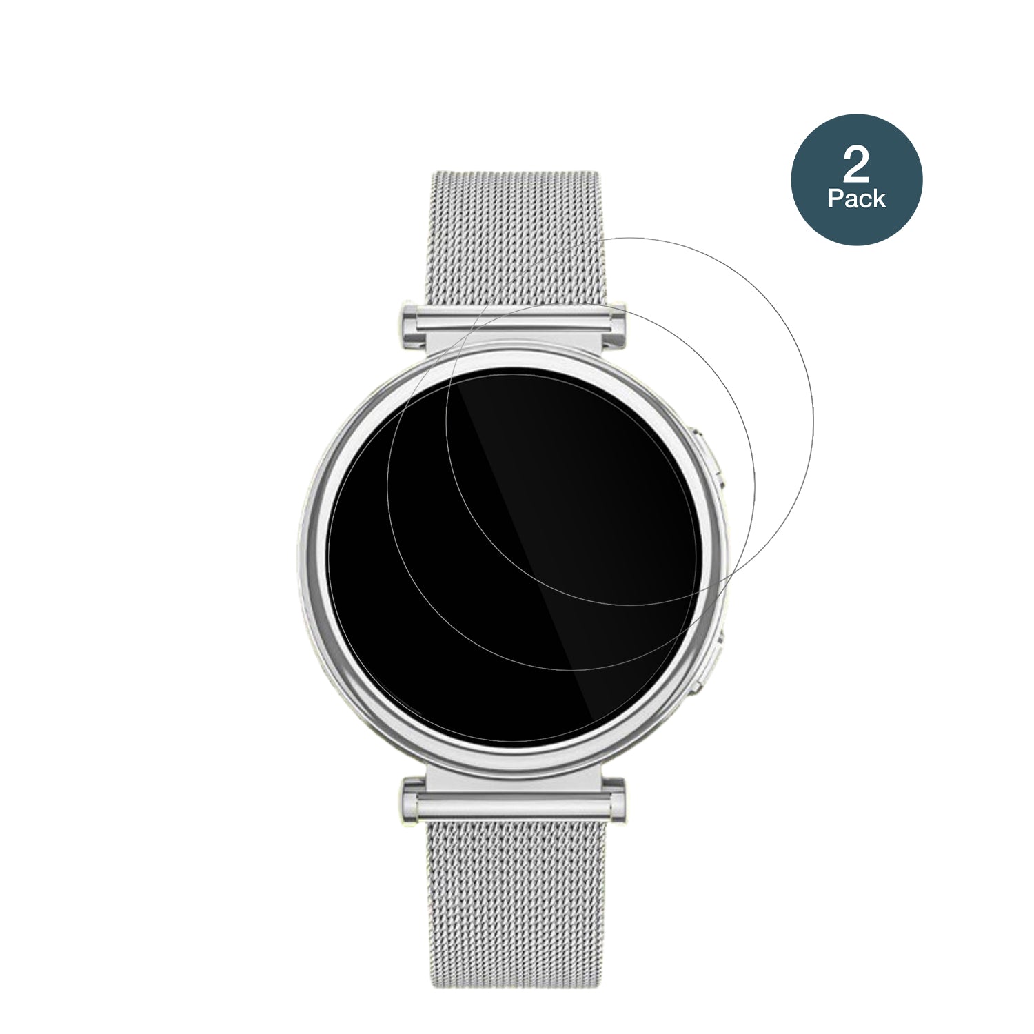 SWGOTAI109 Smartwatch mit aufgebrachter dipos Flex Schutzfolie, glasklare Darstellung ohne Einschränkungen