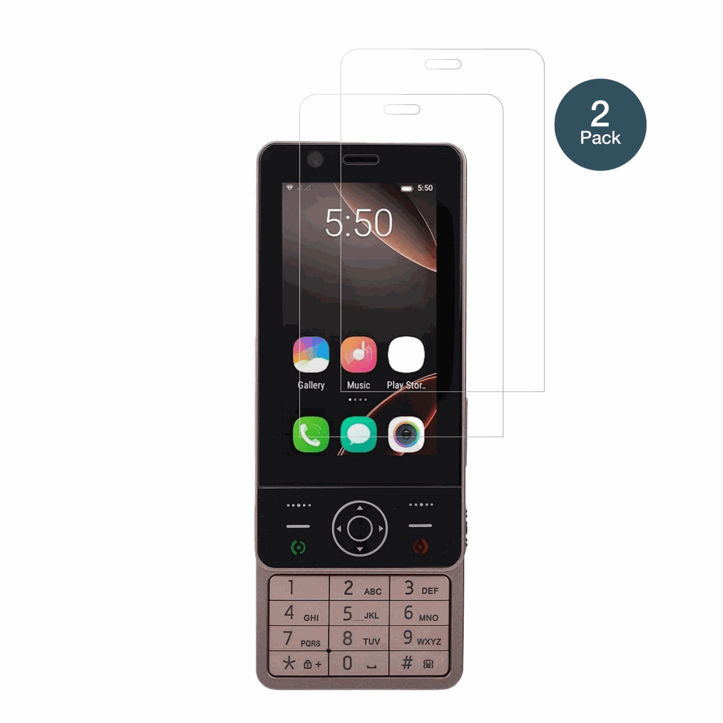 SxhlsellerSlide Phone mit aufgebrachter dipos Flex Schutzfolie, glasklare Darstellung ohne Einschränkungen