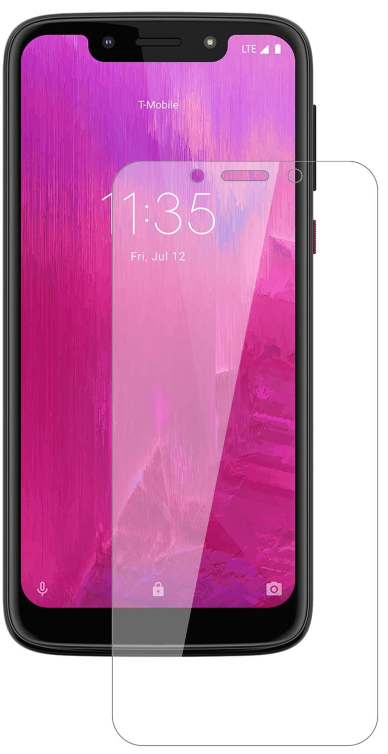 T-MobileRevvlry mit aufgebrachter dipos Flex Schutzfolie, glasklare Darstellung ohne Einschränkungen