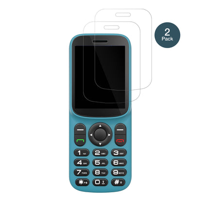 T1854G Handy mit aufgebrachter dipos Flex Schutzfolie, glasklare Darstellung ohne Einschränkungen