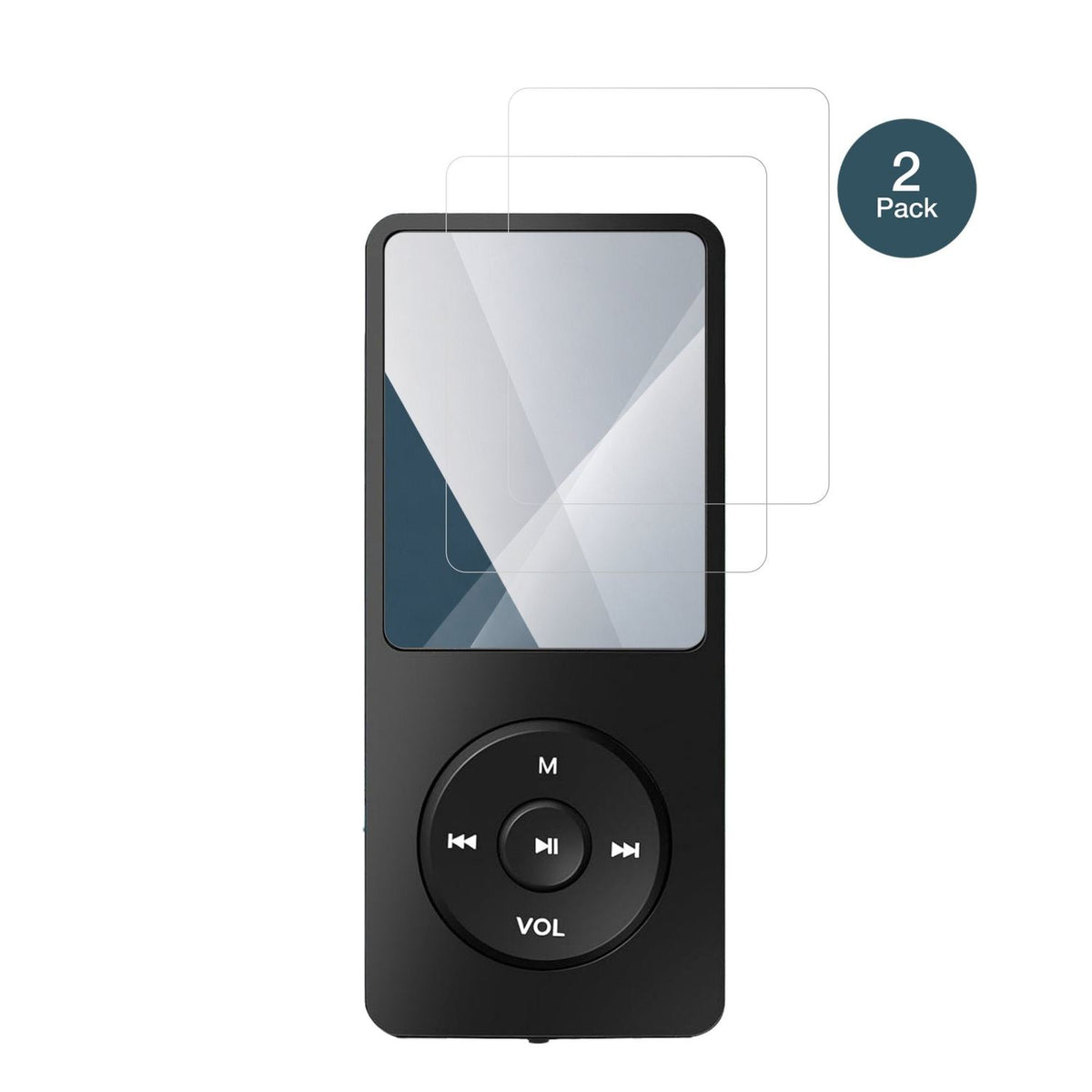 TarswesiBFQ-LCT01 MP3-Player mit aufgebrachter dipos Flex Schutzfolie, glasklare Darstellung ohne Einschränkungen