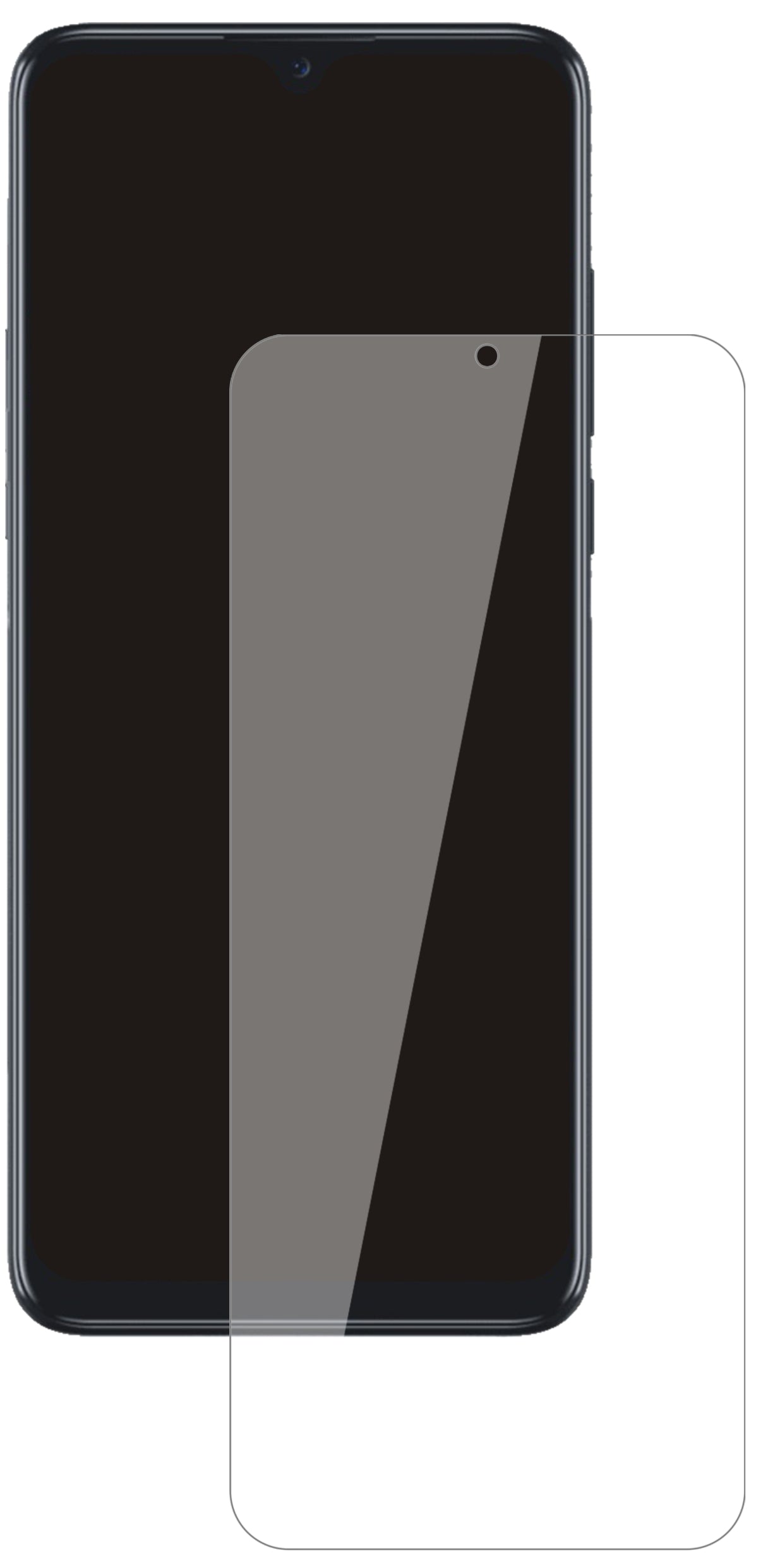 TCL20 SE mit aufgebrachter dipos Flex Schutzfolie, glasklare Darstellung ohne Einschränkungen