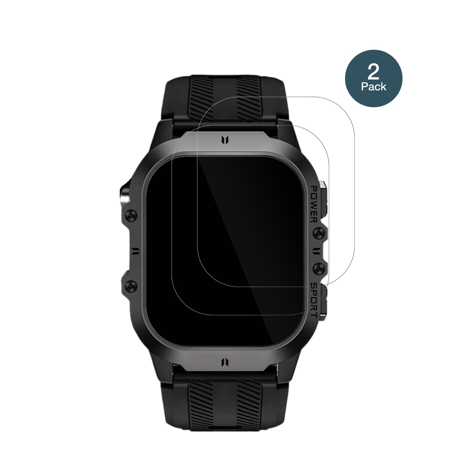 TesofitSmartwatch 1.85 Zoll mit aufgebrachter dipos Flex Schutzfolie, glasklare Darstellung ohne Einschränkungen