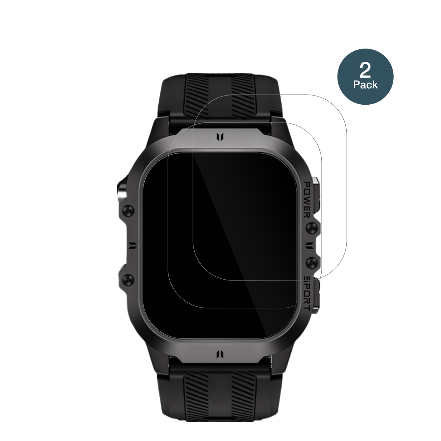 TesofitSmartwatch 1.85 Zoll mit aufgebrachter dipos Flex Schutzfolie, glasklare Darstellung ohne Einschränkungen