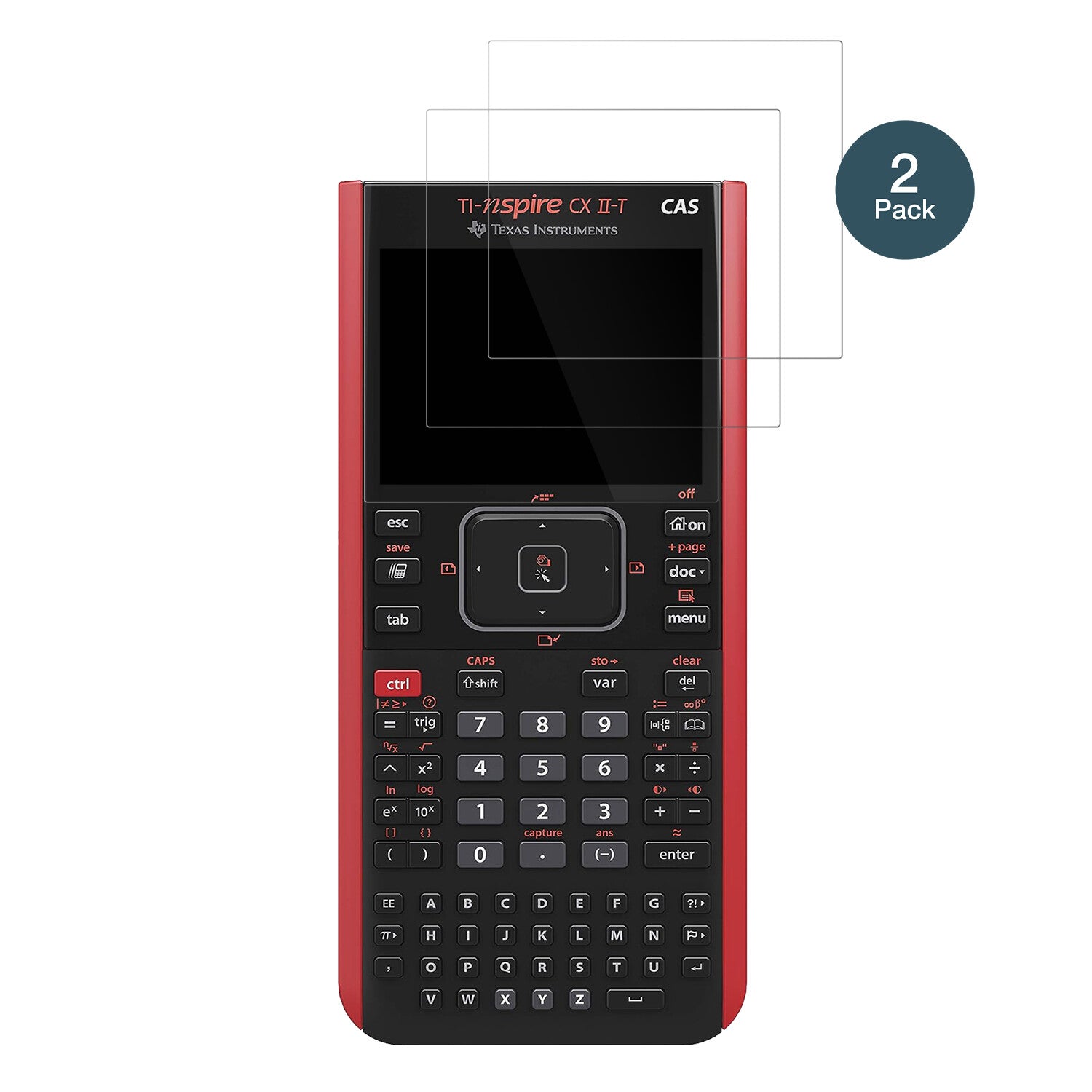 Texas InstrumentsCX CAS II FC TI-Nspire CX II-T CAS mit aufgebrachter dipos Flex Schutzfolie, glasklare Darstellung ohne Einschränkungen