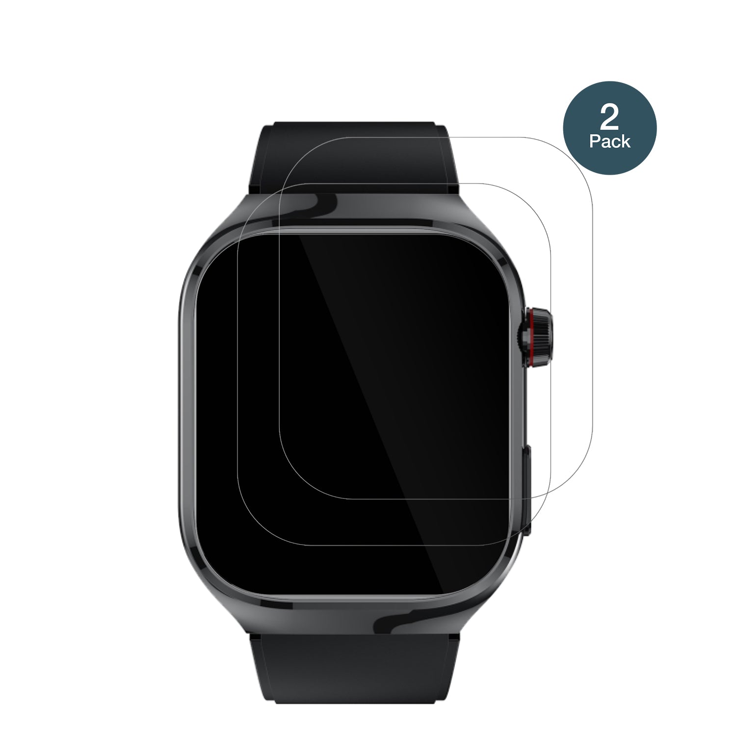 TK16Smartwatch 2.04 Zoll mit aufgebrachter dipos Flex Schutzfolie, glasklare Darstellung ohne Einschränkungen