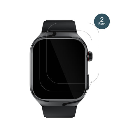 TK16Smartwatch 2.04 Zoll mit aufgebrachter dipos Flex Schutzfolie, glasklare Darstellung ohne Einschränkungen