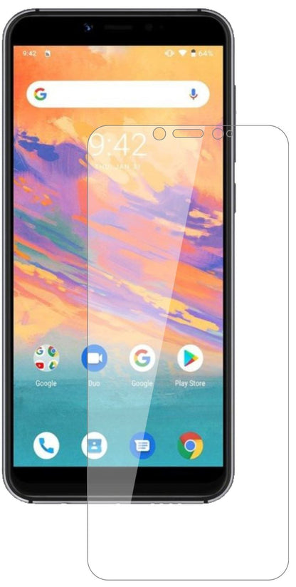UmidigiA3S mit aufgebrachter dipos Flex Schutzfolie, glasklare Darstellung ohne Einschränkungen