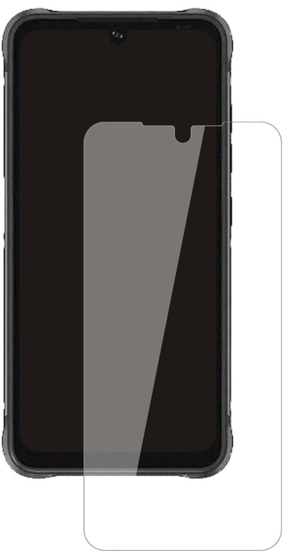 UmidigiBison Pro mit aufgebrachter dipos Flex Schutzfolie, glasklare Darstellung ohne Einschränkungen