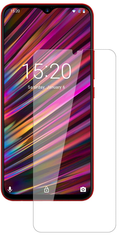 UmidigiF1 mit aufgebrachter dipos Flex Schutzfolie, glasklare Darstellung ohne Einschränkungen