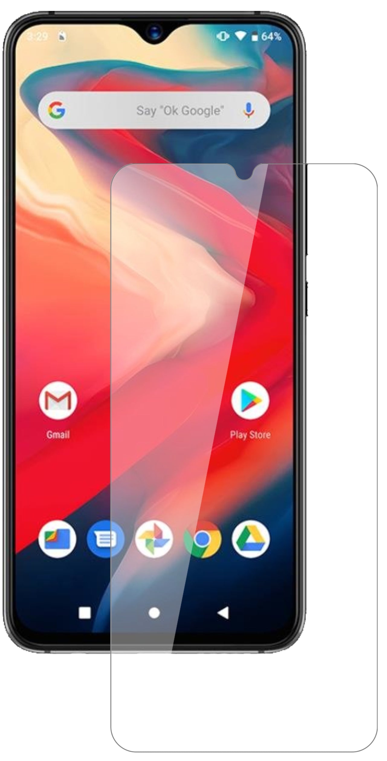 UmidigiS3 Pro mit aufgebrachter dipos Flex Schutzfolie, glasklare Darstellung ohne Einschränkungen