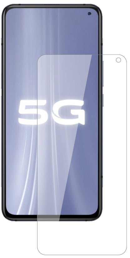 VivoiQOO 3 5G mit aufgebrachter dipos Flex Schutzfolie, glasklare Darstellung ohne Einschränkungen