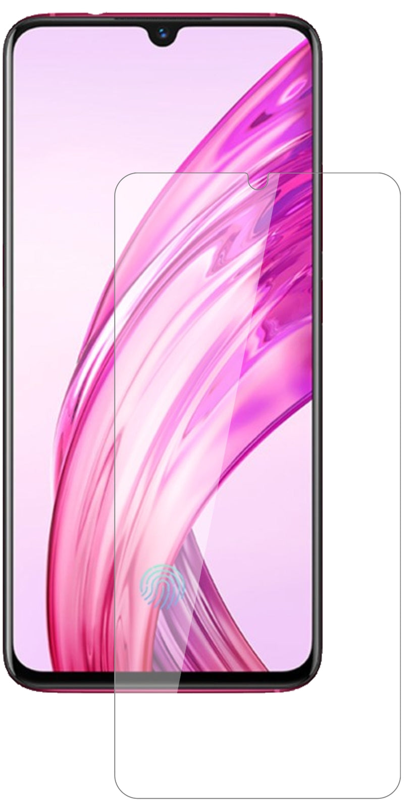 VivoX23 Symphony mit aufgebrachter dipos Flex Schutzfolie, glasklare Darstellung ohne Einschränkungen