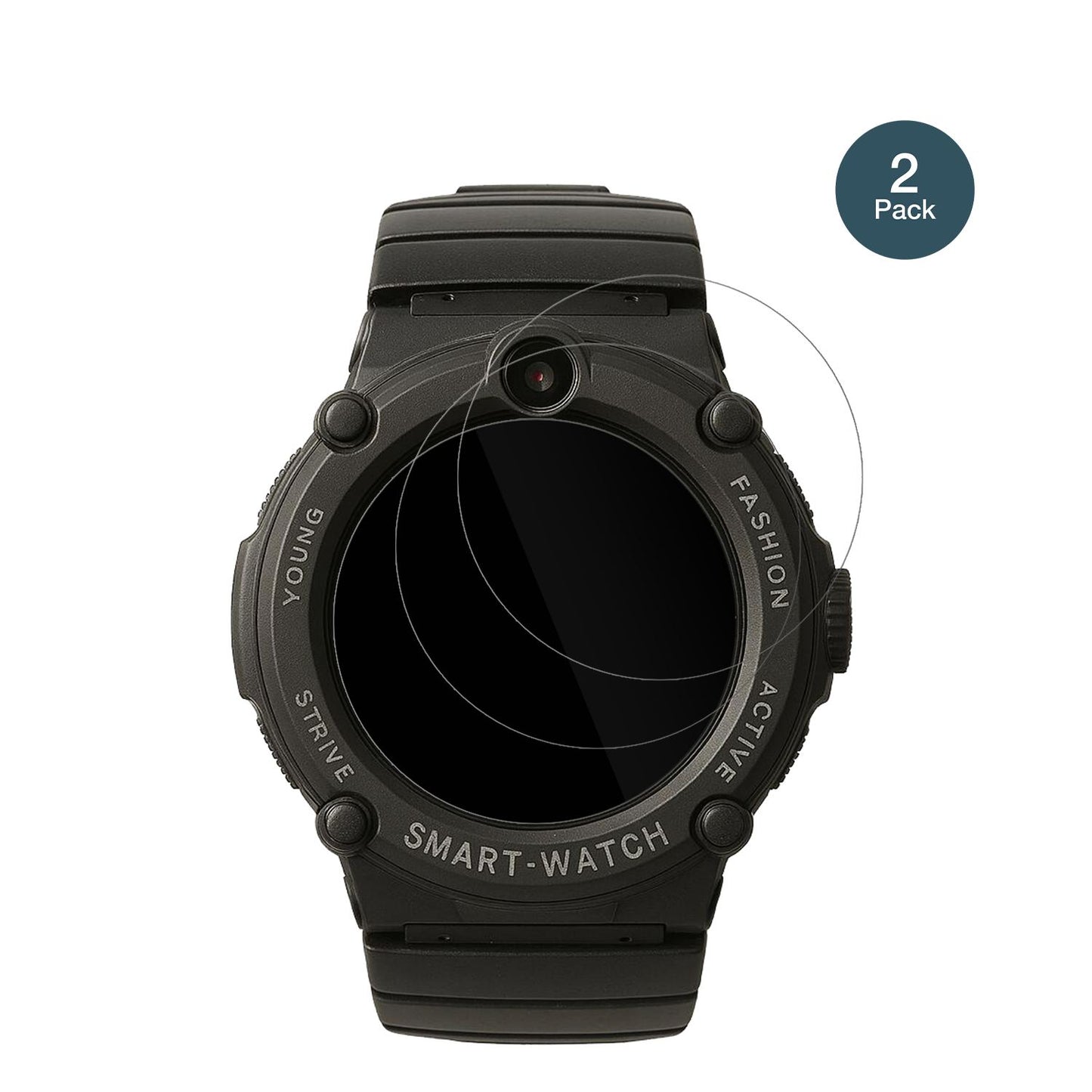 WatchmarkGPS Watch Kids mit aufgebrachter dipos Flex Schutzfolie, glasklare Darstellung ohne Einschränkungen