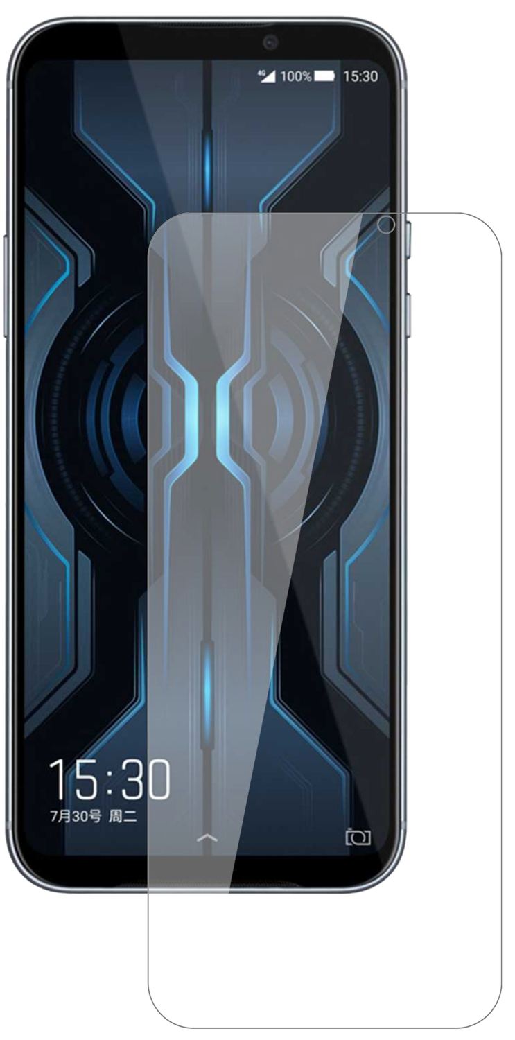 XiaomiBlack Shark 2 Pro mit aufgebrachter dipos Flex Schutzfolie, glasklare Darstellung ohne Einschränkungen