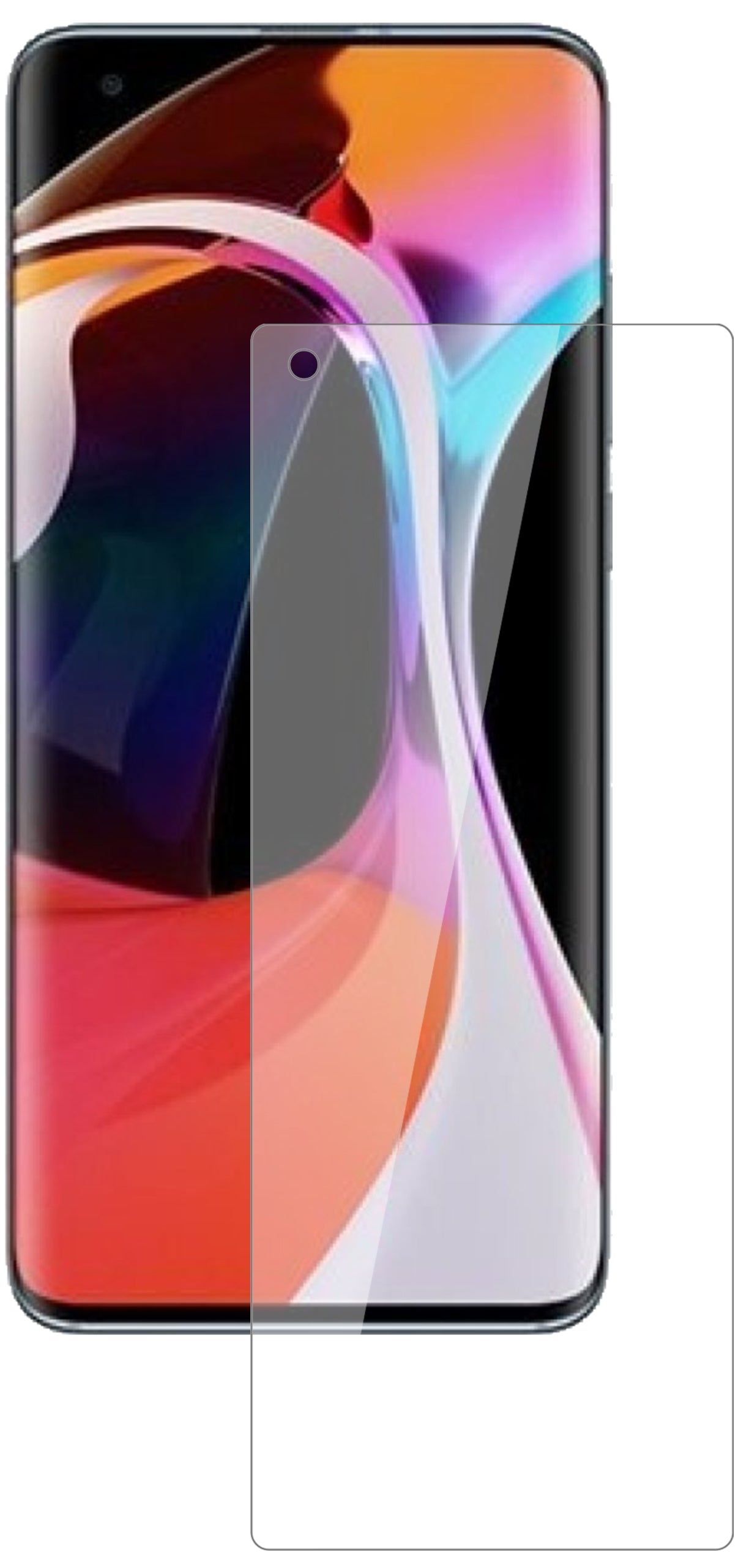 XiaomiMi 10 Pro mit aufgebrachter dipos Flex Schutzfolie, glasklare Darstellung ohne Einschränkungen