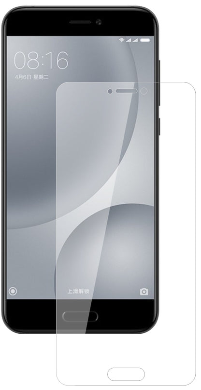 XiaomiMi 5c mit aufgebrachter dipos Flex Schutzfolie, glasklare Darstellung ohne Einschränkungen