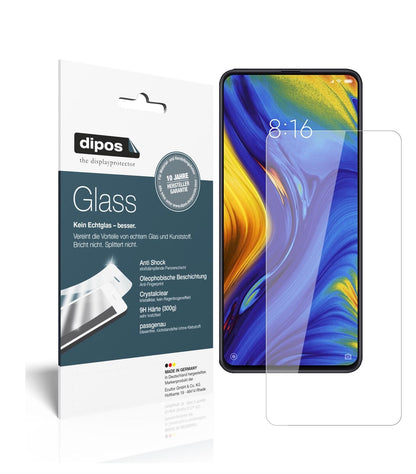 XiaomiMi Mix 3 mit aufgebrachter dipos Flex Schutzfolie, glasklare Darstellung ohne Einschränkungen
