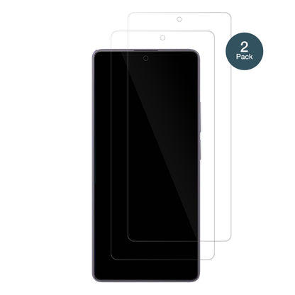 XiaomiPoco M6 Pro mit aufgebrachter dipos Flex Schutzfolie, glasklare Darstellung ohne Einschränkungen