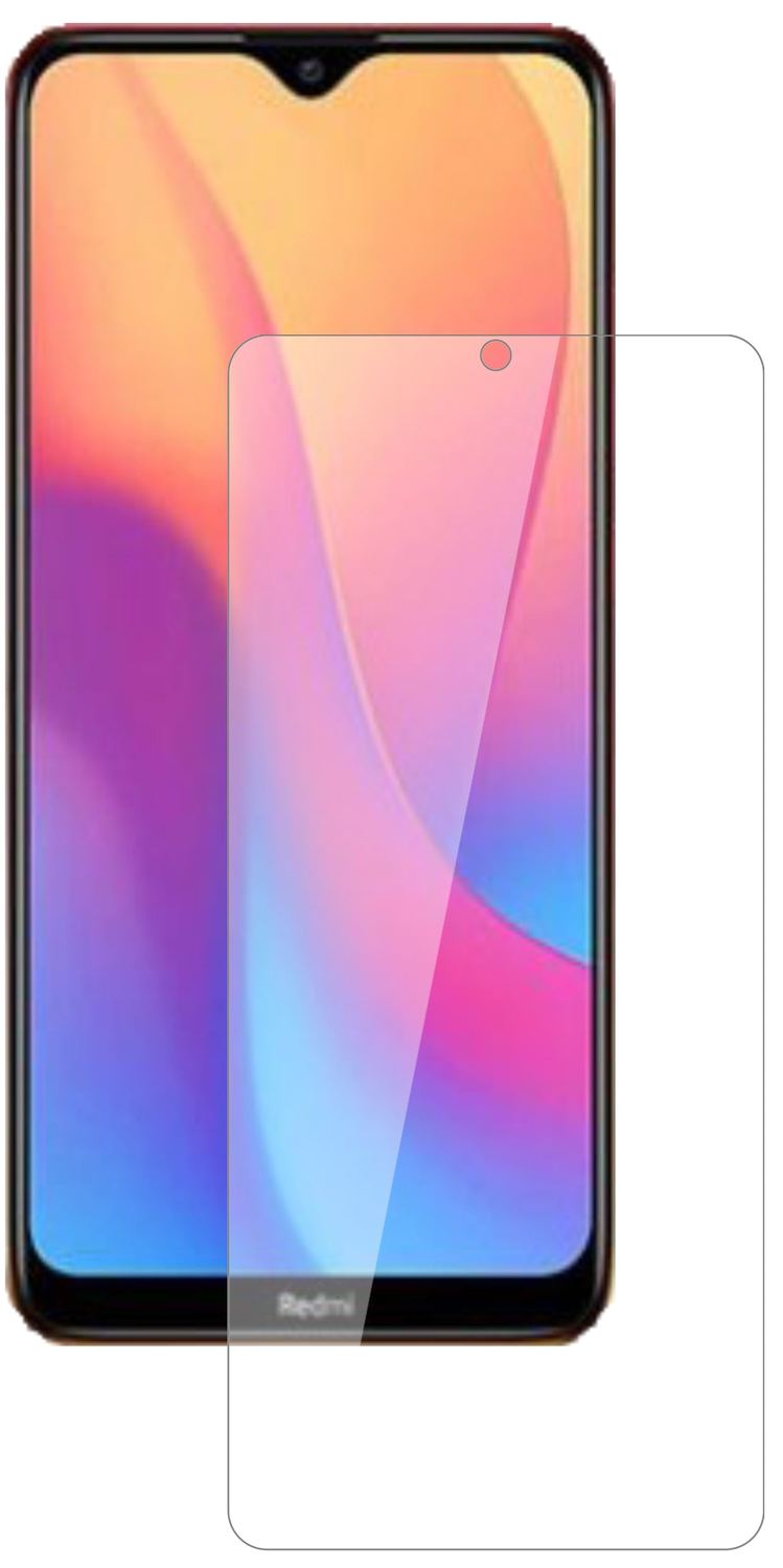 XiaomiRedmi 9C mit aufgebrachter dipos Flex Schutzfolie, glasklare Darstellung ohne Einschränkungen